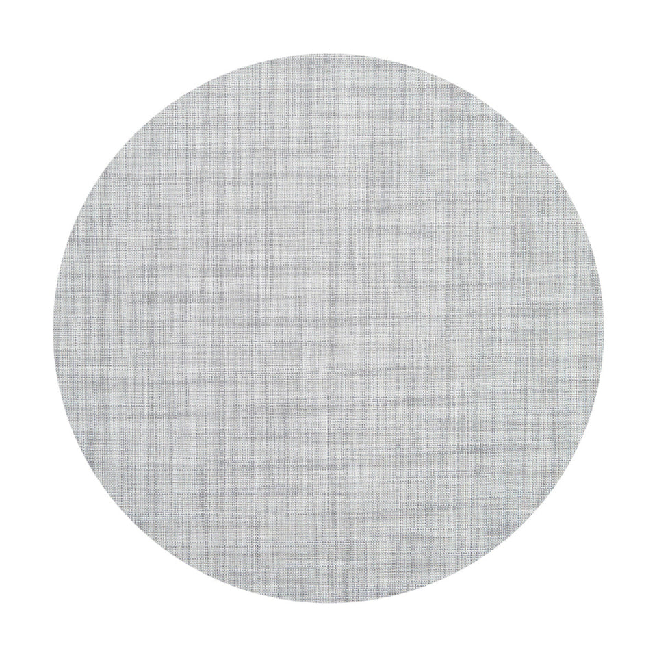 Mini Basketweave / Mist woven floor mat by Chilewich, studio view