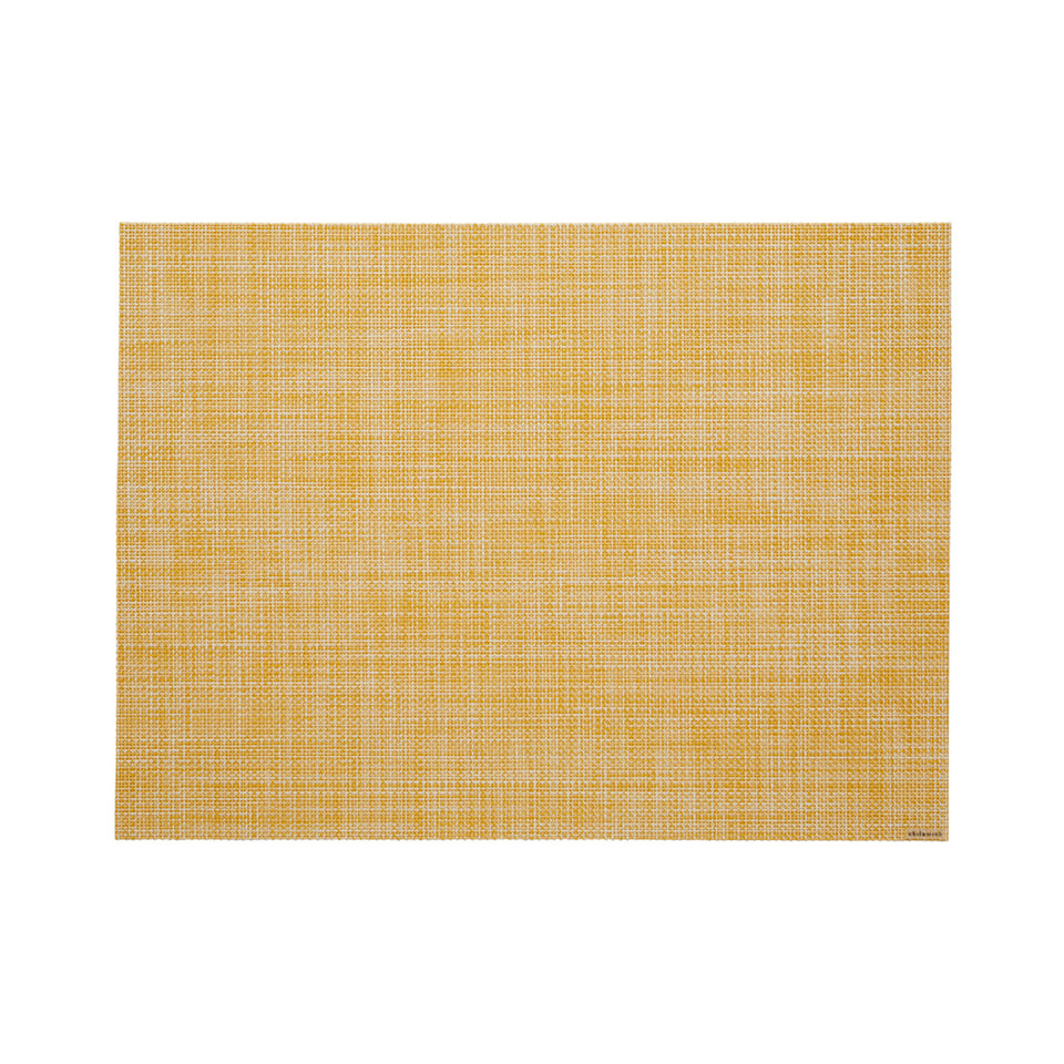 Chilewich Mini Basketweave in Ochre, rectangle on a white background