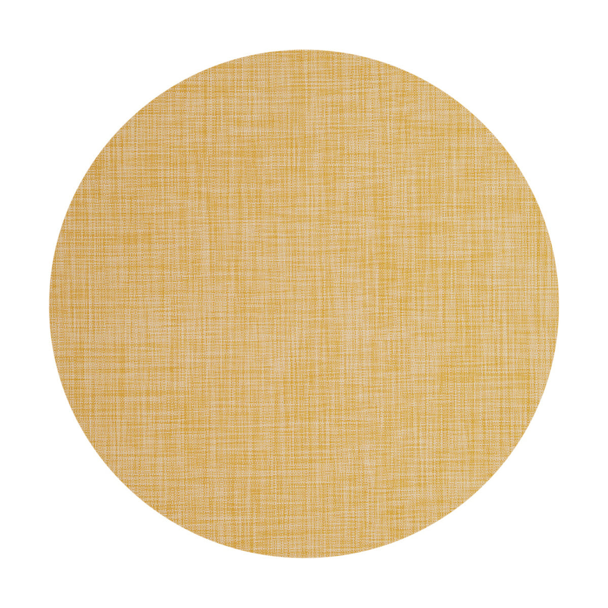Mini Basketweave / Ochre woven floor mat by Chilewich, studio view