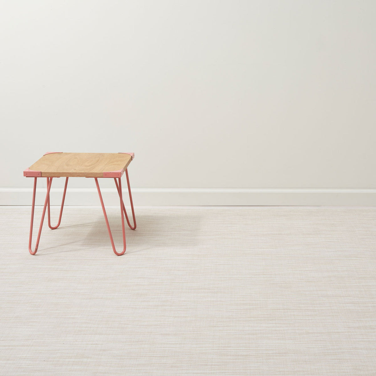 Mini Basketweave / Parchment woven floor mat by Chilewich, interior setting
