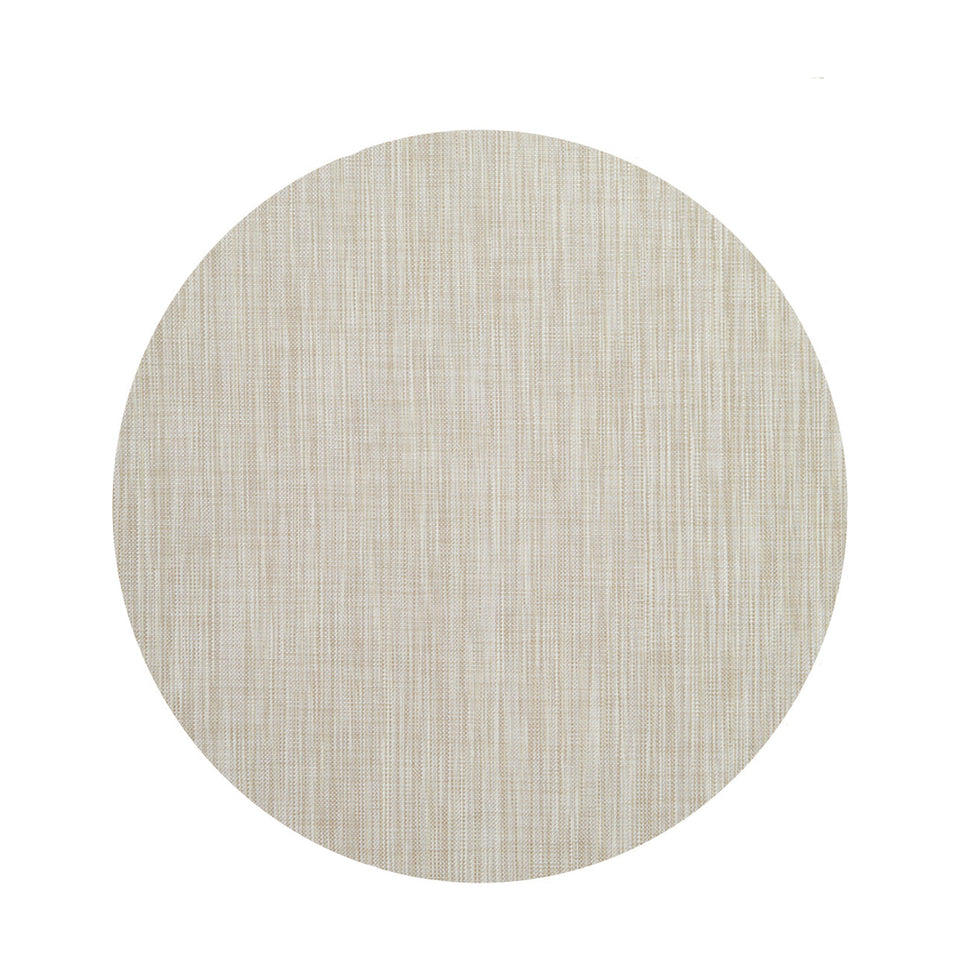 Mini Basketweave / Parchment woven floor mat by Chilewich, studio view