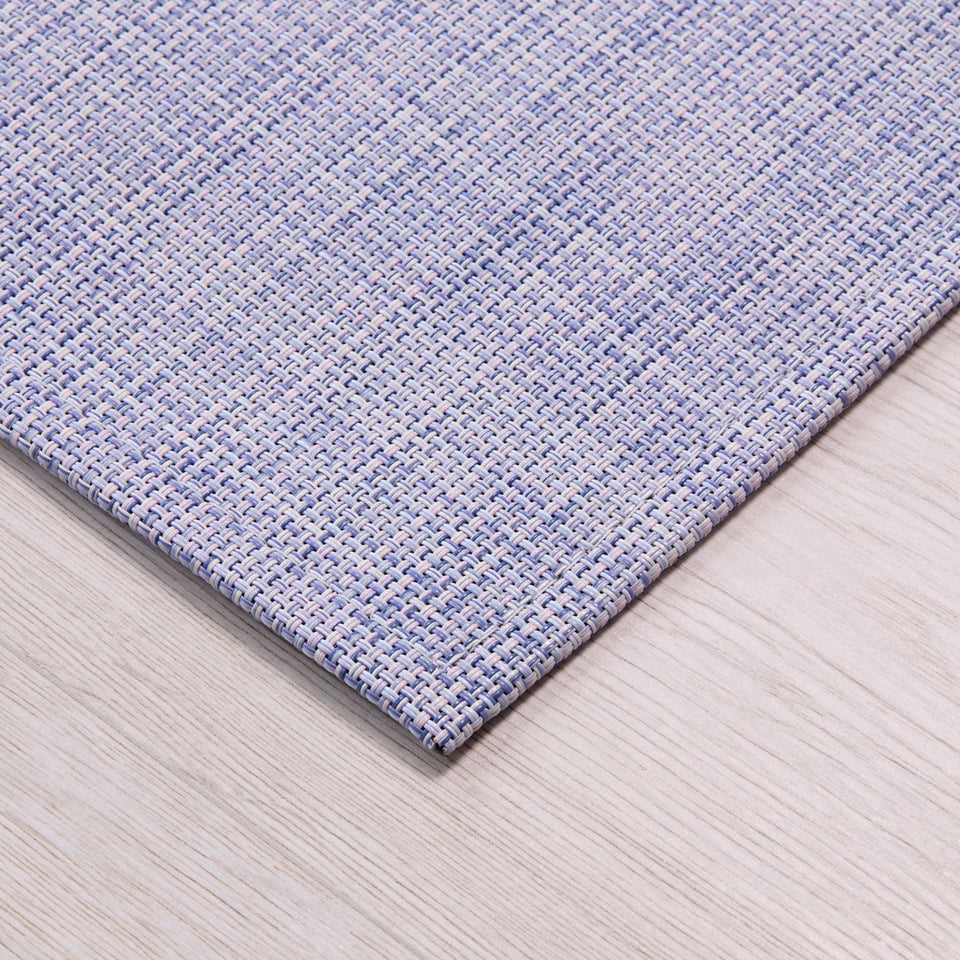 Mini Basketweave / Periwinkle woven floor mat by Chilewich, interior setting