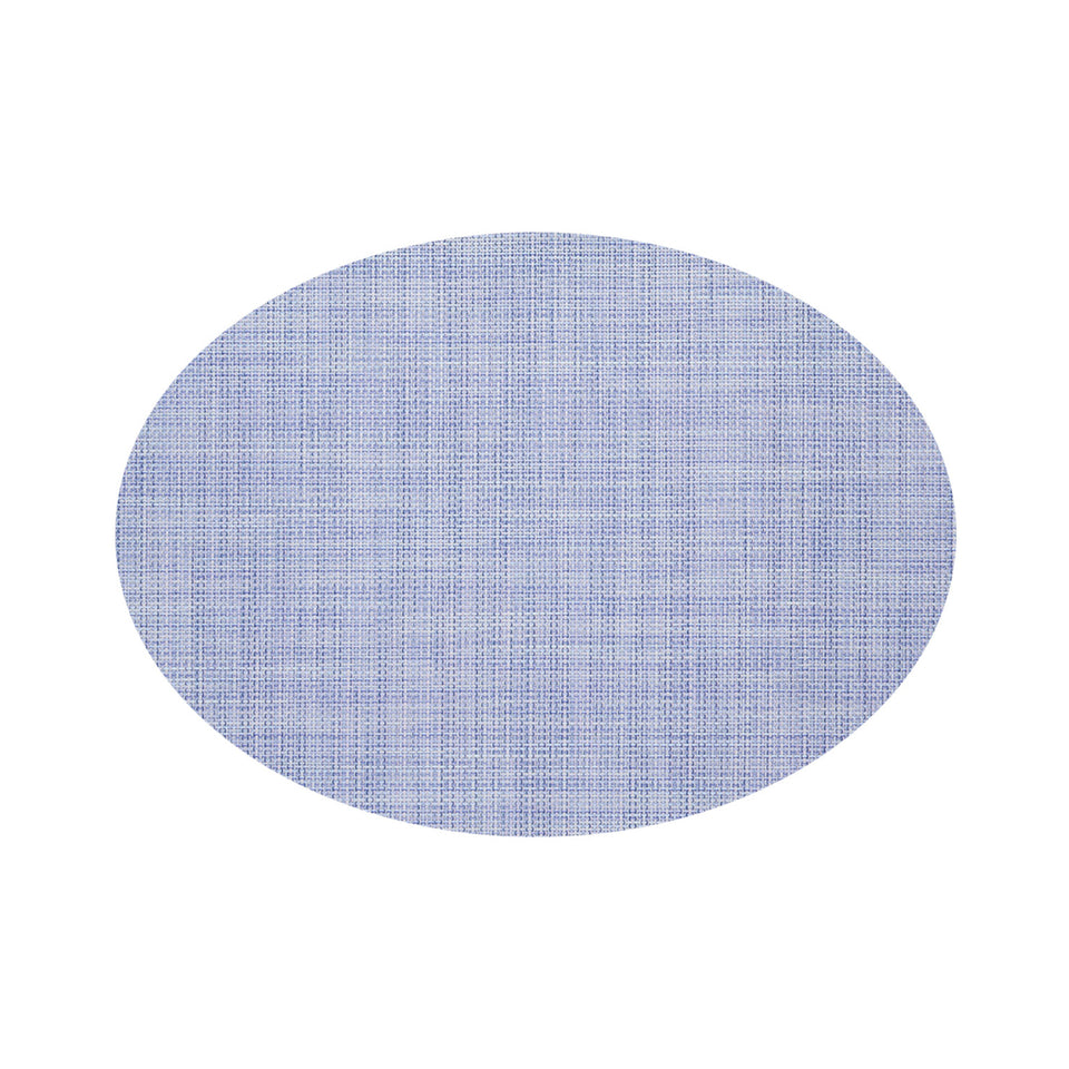 Chilewich Mini Basketweave in Periwinkle, oval on a white background