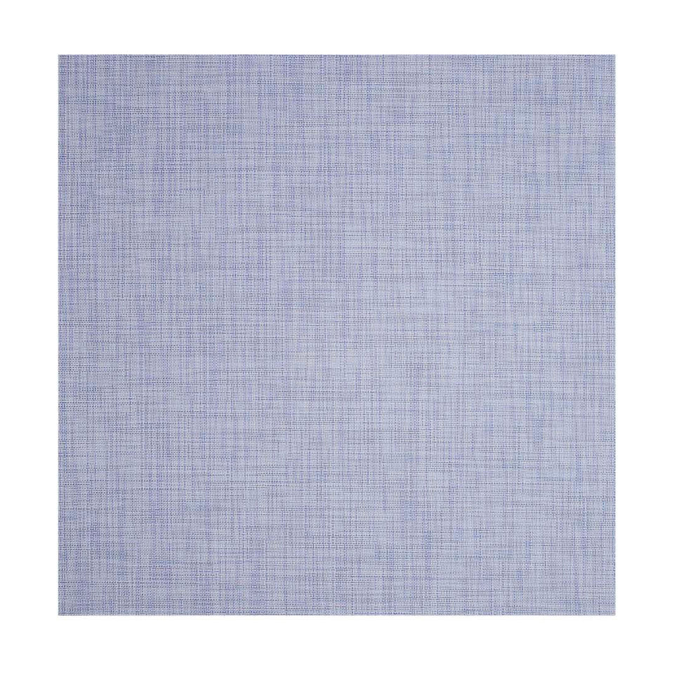 Mini Basketweave / Periwinkle woven floor mat by Chilewich, studio view