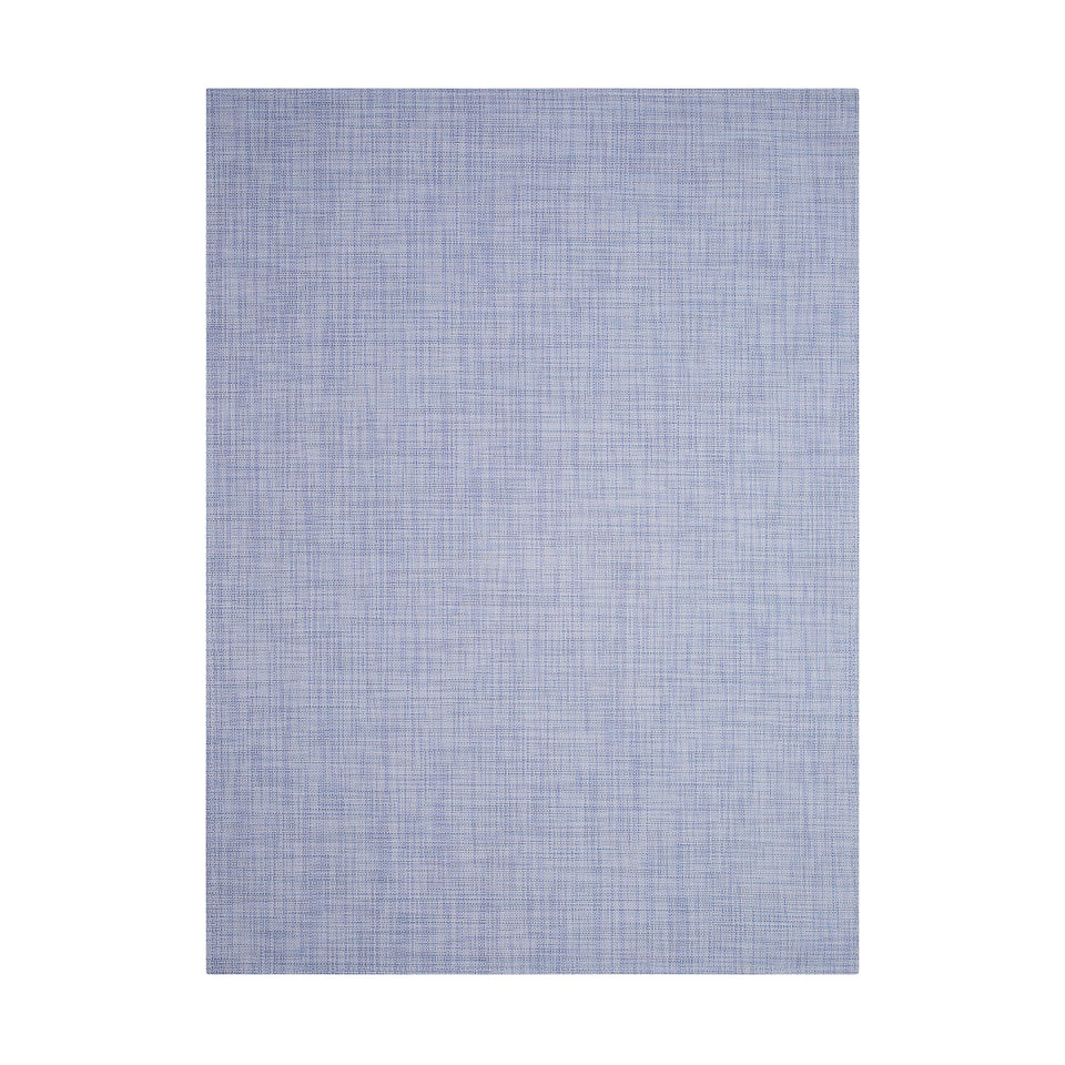 Mini Basketweave / Periwinkle woven floor mat by Chilewich, studio view