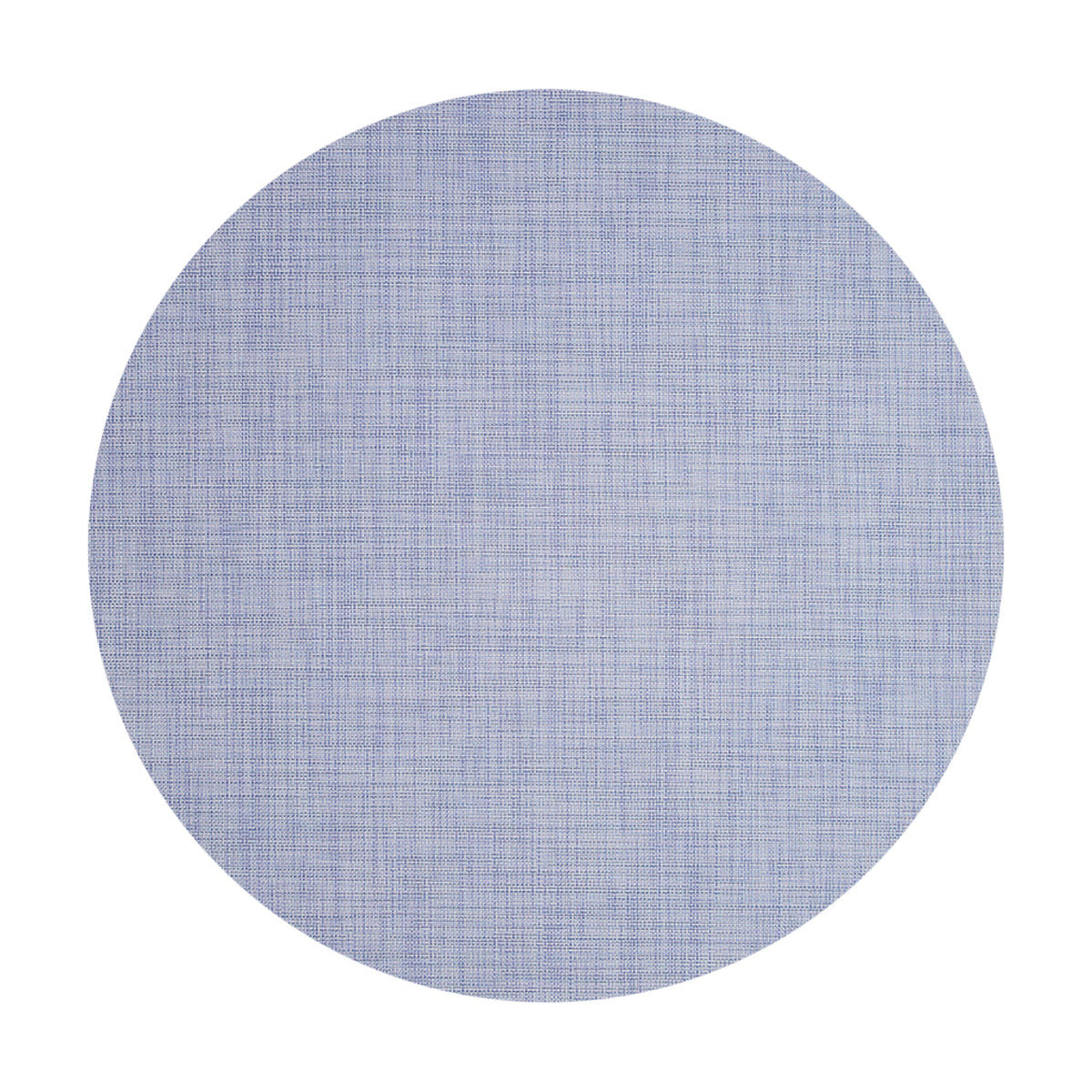 Mini Basketweave / Periwinkle woven floor mat by Chilewich, studio view