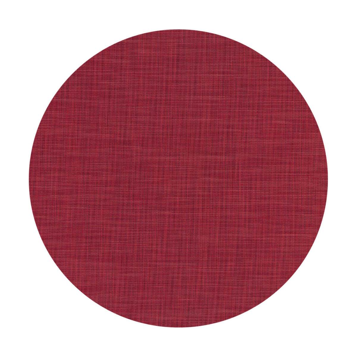 Mini Basketweave / Scarlet woven floor mat by Chilewich, studio view