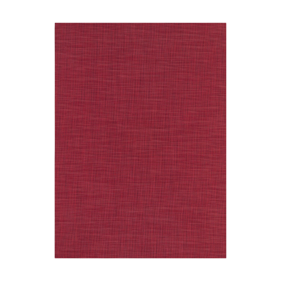 Mini Basketweave / Scarlet woven floor mat by Chilewich, studio view