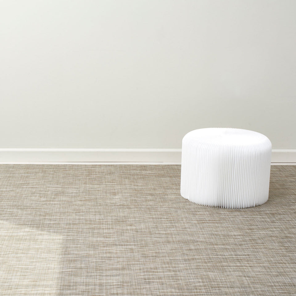 Mini Basketweave / Soapstone woven floor mat by Chilewich, interior setting