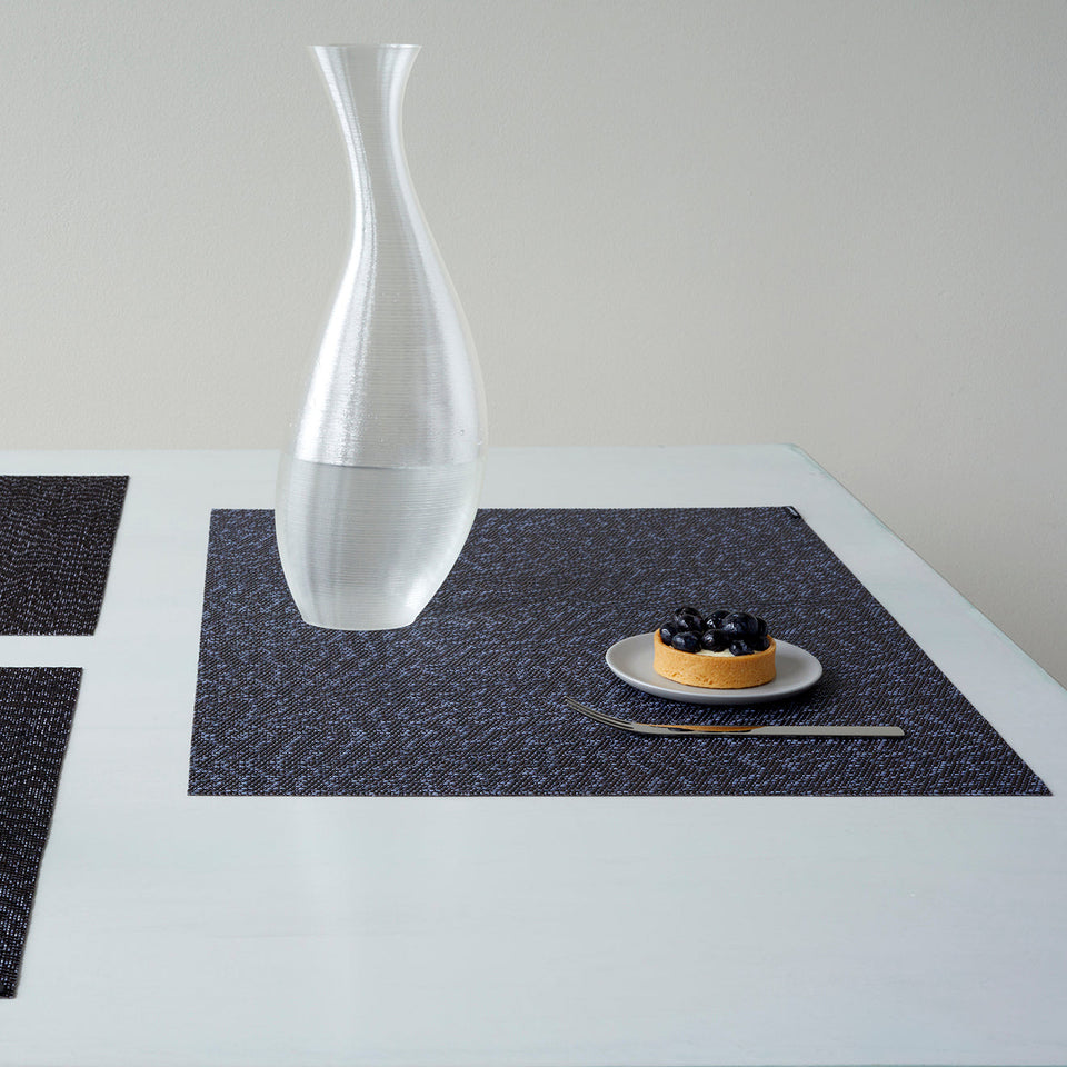 Chilewich Moiré placemat in Zephyr, lifestyle detail