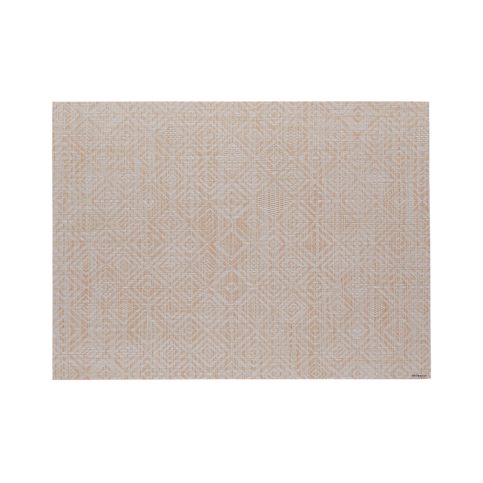 Chilewich Mosaic in Almond, rectangle on a white background