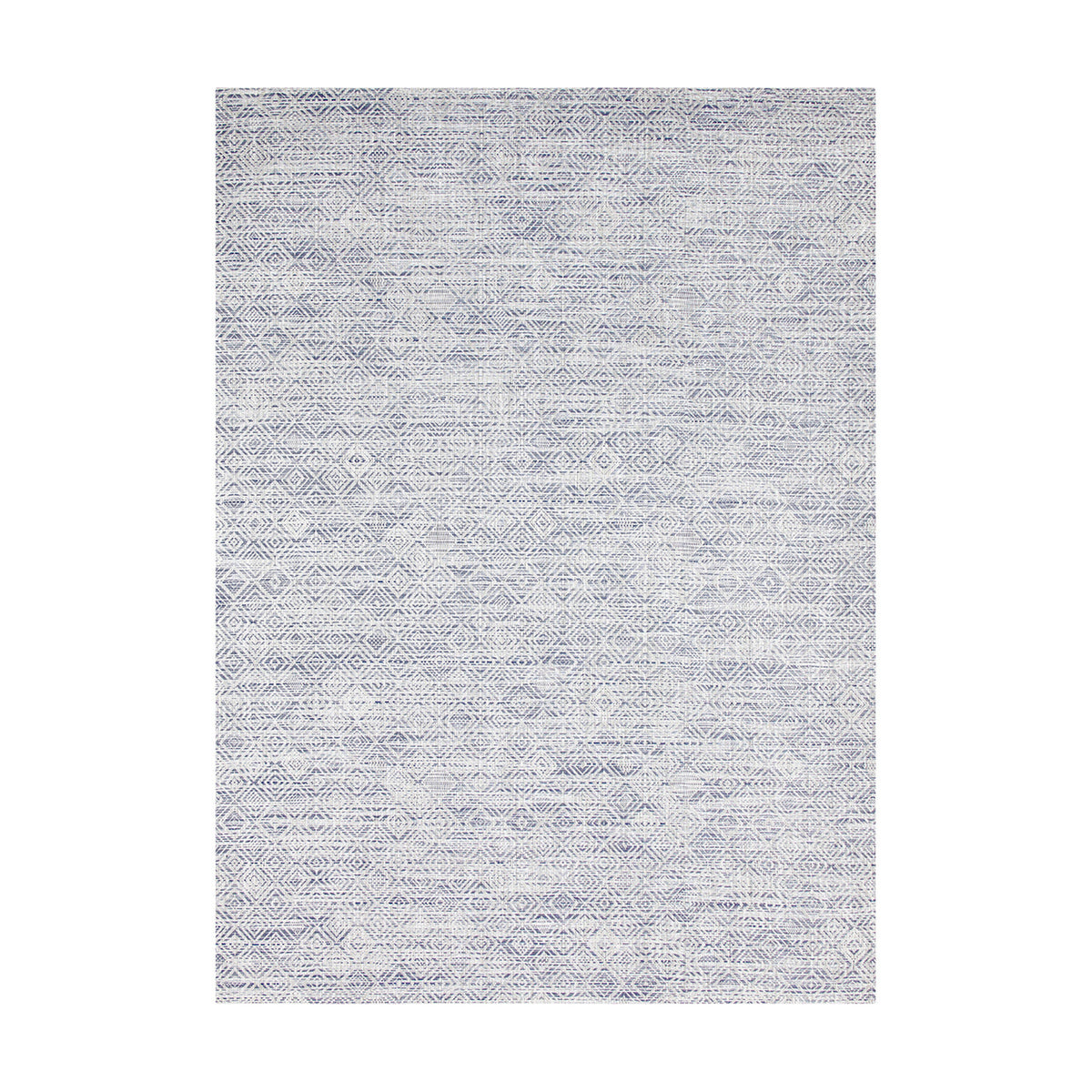 Mosaic / Blue woven floor mat by Chilewich, studio view