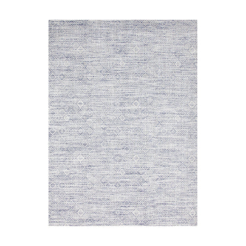 Mosaic / Blue woven floor mat by Chilewich, studio view