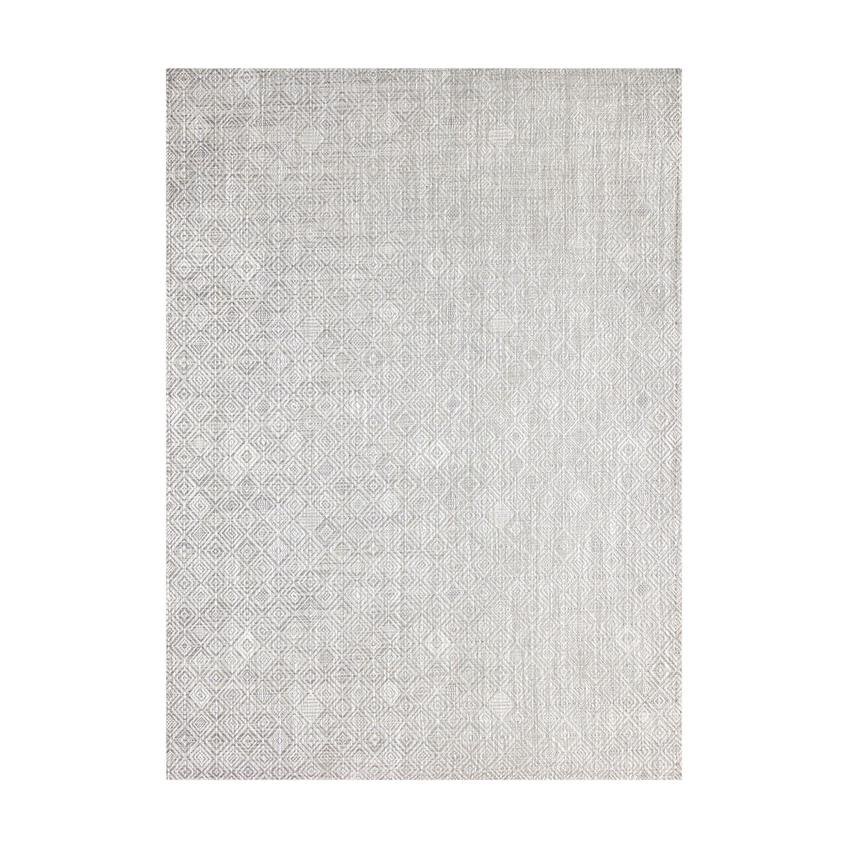 Mosaic / Grey woven floor mat by Chilewich, studio view