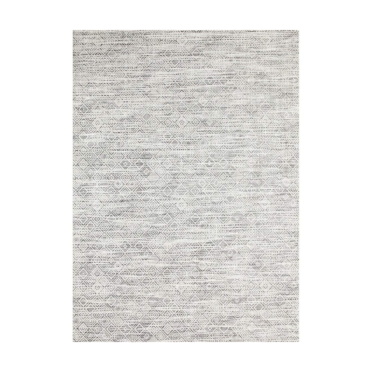 Mosaic / White/Black woven floor mat by Chilewich, studio view