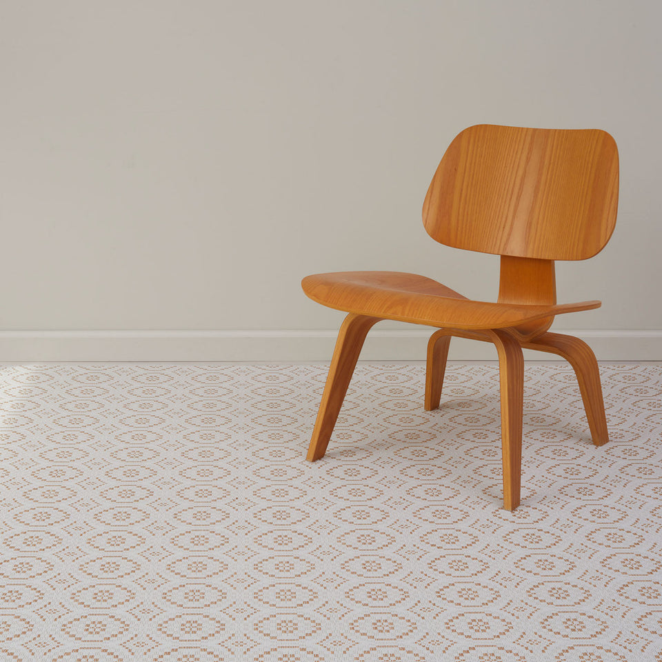 Overshot / Butterscotch woven floor mat by Chilewich, interior setting