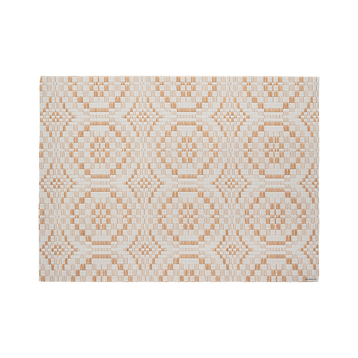 Chilewich Overshot in Butterscotch, rectangle on a white background
