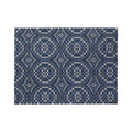 Chilewich Overshot in Denim, rectangle on a white background