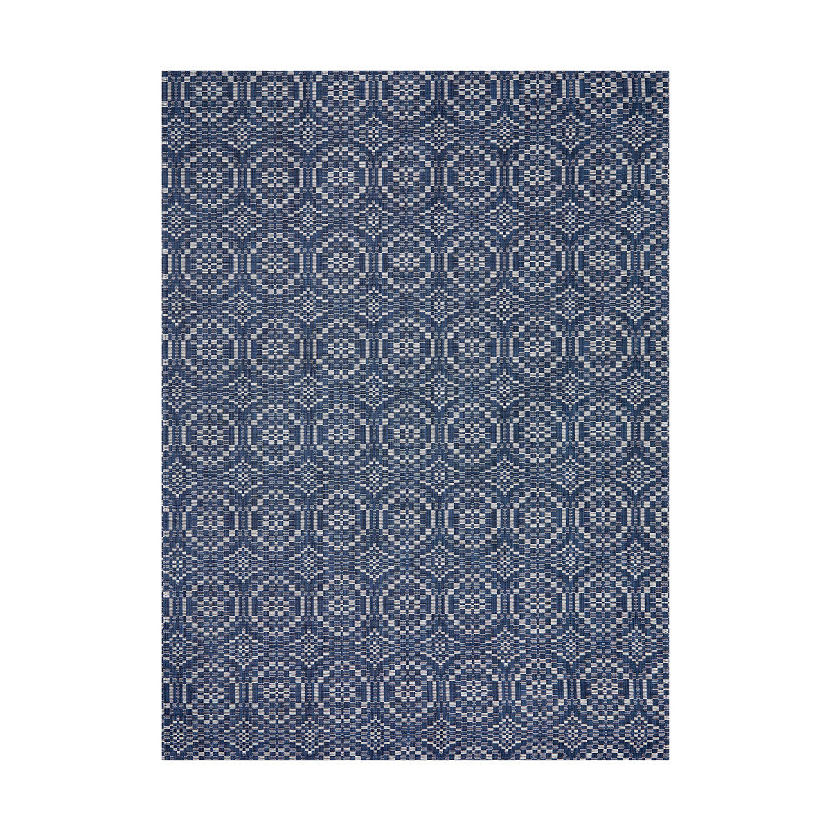 Overshot / Denim woven floor mat by Chilewich, studio view