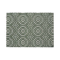 Chilewich Overshot rectangle placemat in Thyme, viewed from above on a white background
