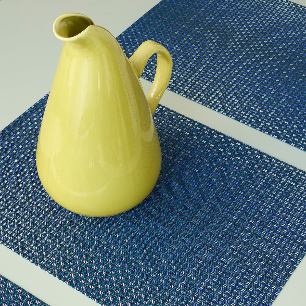 Chilewich Parade placemat in Ocean, lifestyle detail