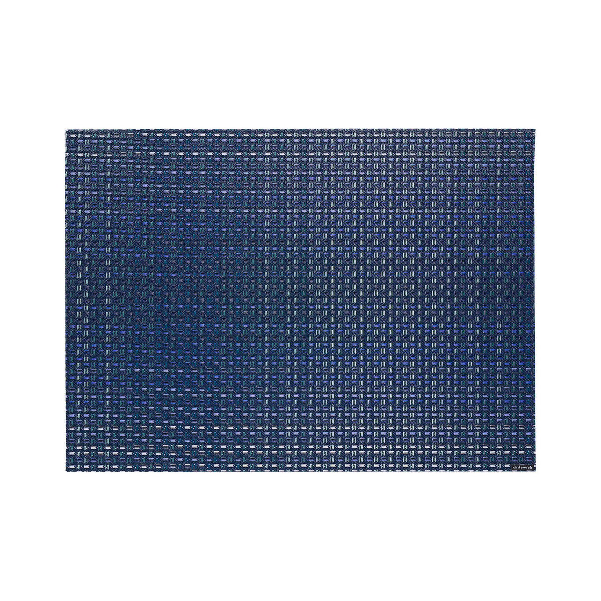 Chilewich Parade in Ocean, rectangle on a white background