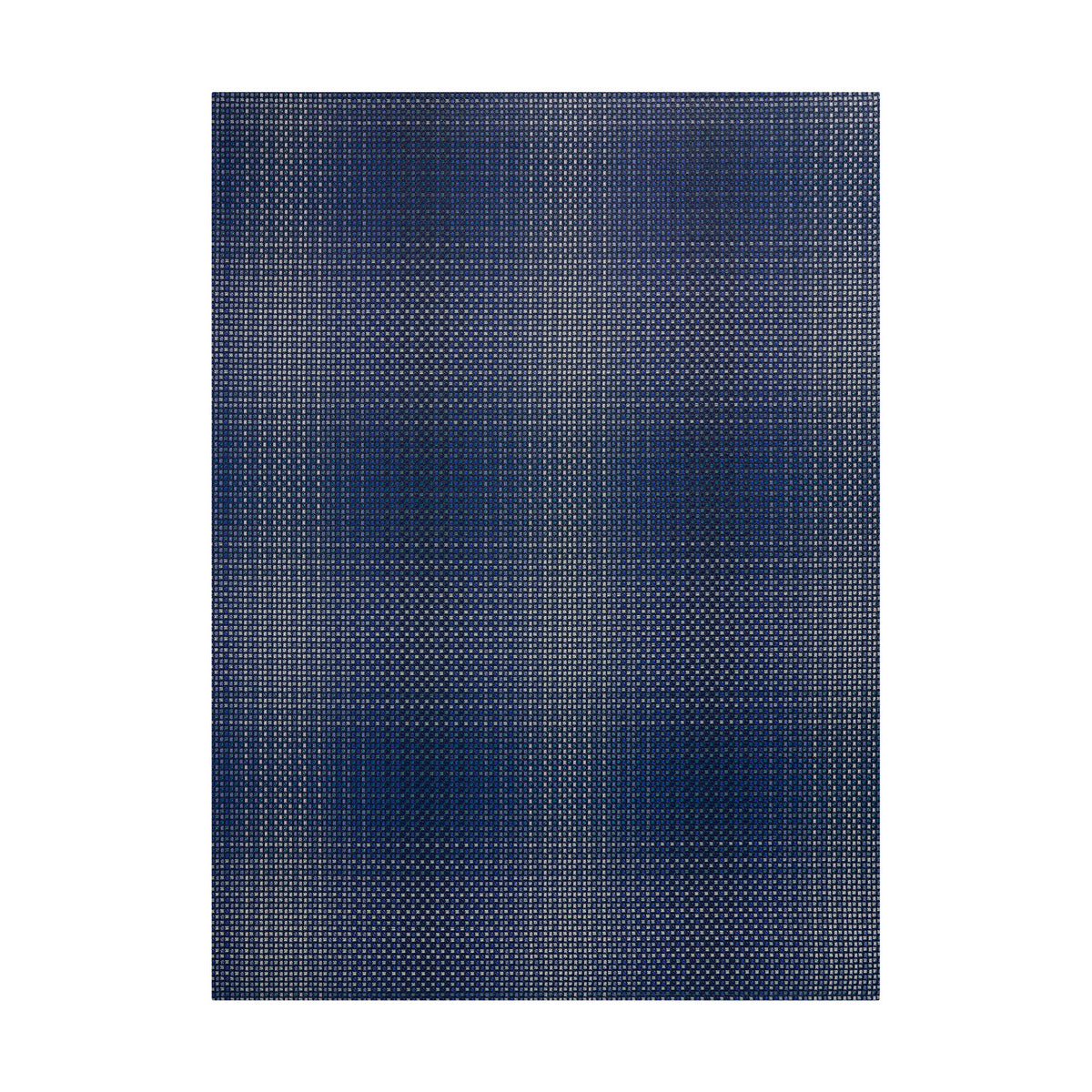 Parade / Ocean woven floor mat by Chilewich, studio view