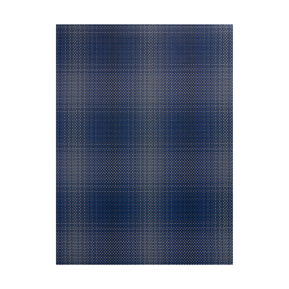 Parade / Ocean woven floor mat by Chilewich, studio view