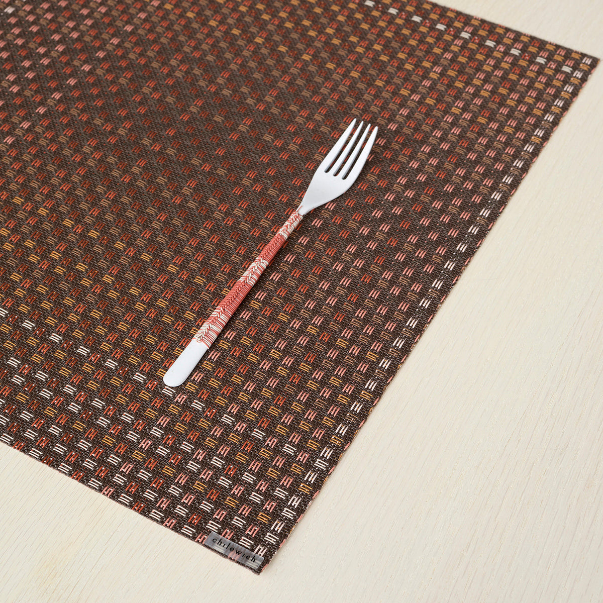 Chilewich Parade placemat in Raisin, lifestyle detail