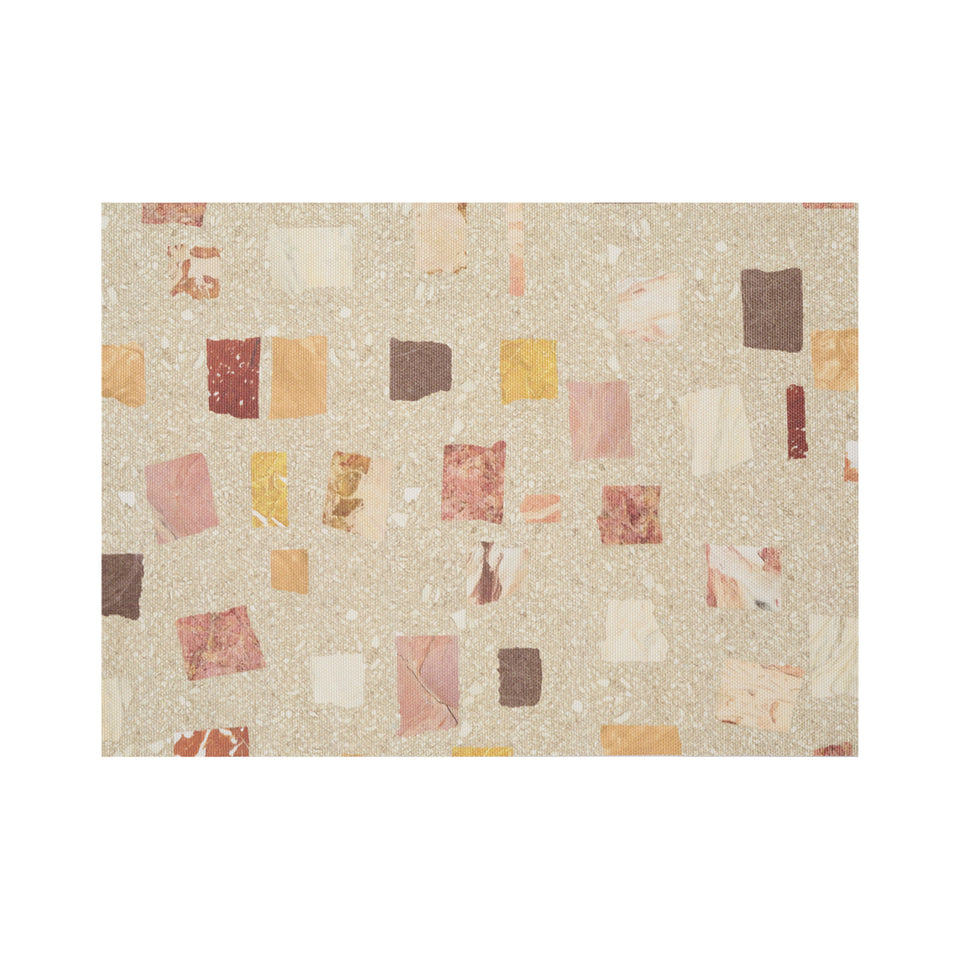 Chilewich Pietra rectangle placemat in Desert, viewed from above on a white background