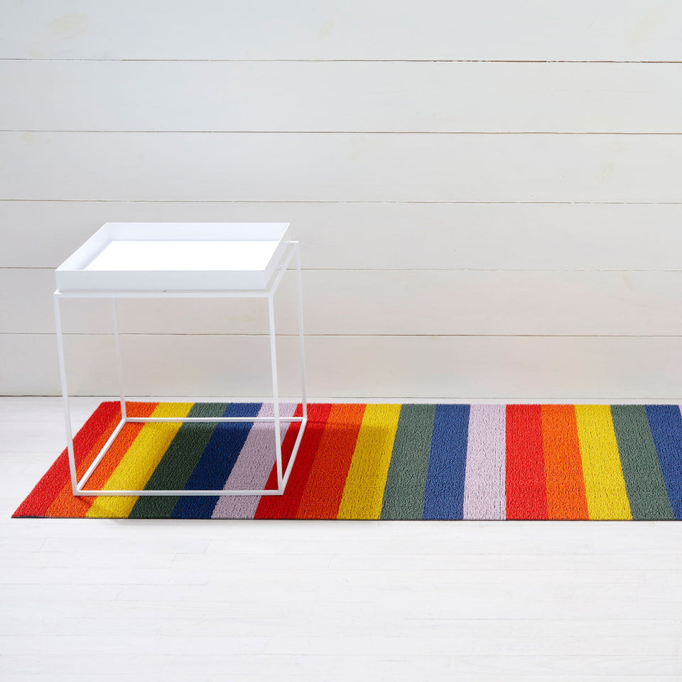 Rainbow Pride Stripe Shag Mat by Chilewich — 24 by 72 inch runner