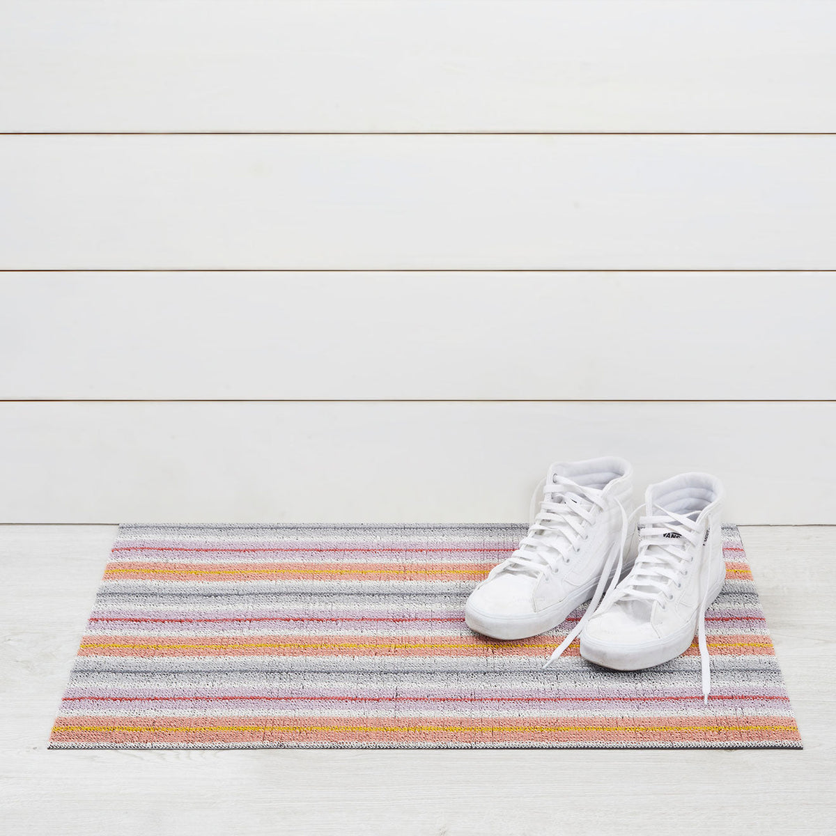 Bon Bon Ribbon Stripe Shag Mat by Chilewich — 18 by 28 inch doormat