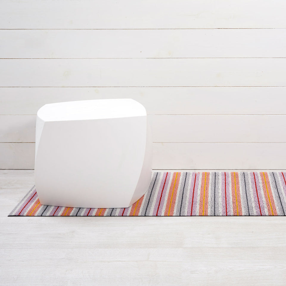 Bon Bon Ribbon Stripe Shag Mat by Chilewich — 24 by 72 inch runner
