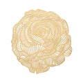 Chilewich Rose round placemat in Brass, viewed from above on a white background