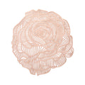 Chilewich Rose round placemat in Rose Gold, viewed from above on a white background
