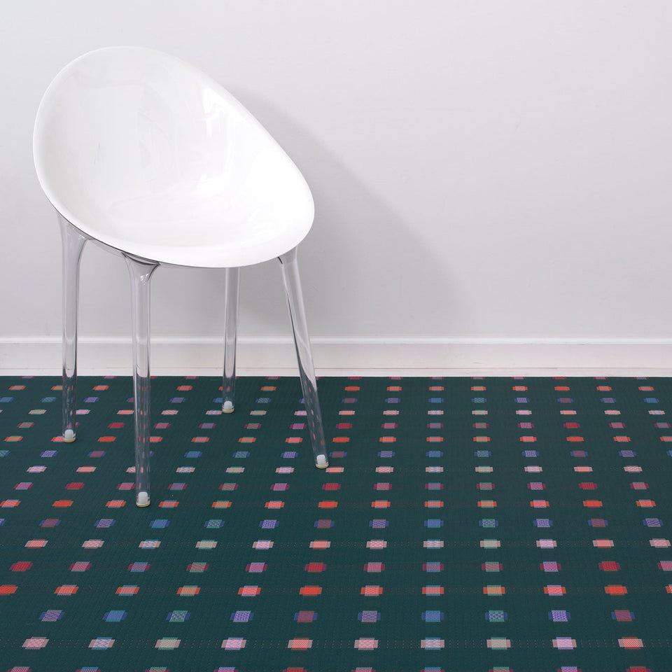 Sampler / Fir woven floor mat by Chilewich, interior setting