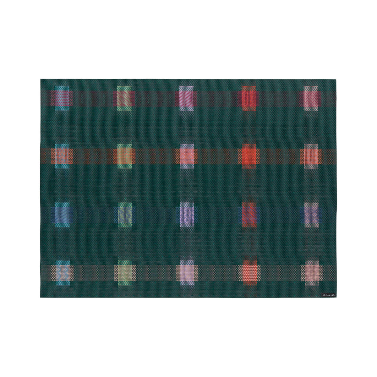 Chilewich Sampler in Fir, rectangle on a white background