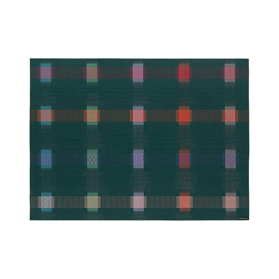 Chilewich Sampler in Fir, rectangle on a white background