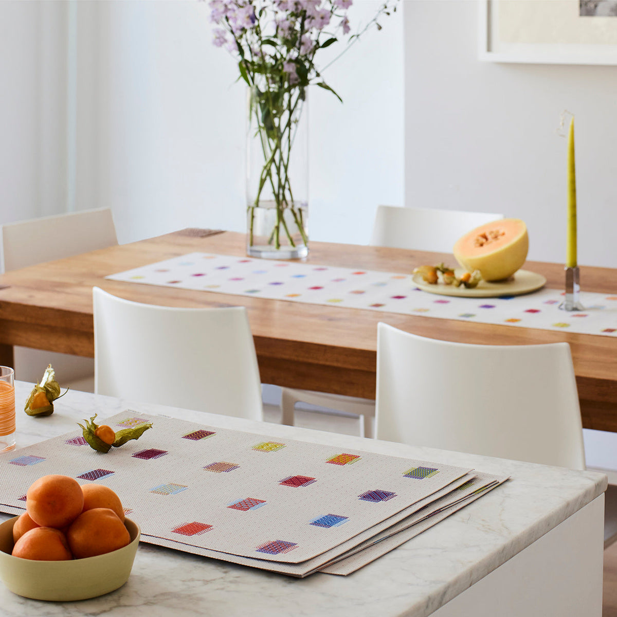 Chilewich Sampler placemat in Multi, lifestyle detail