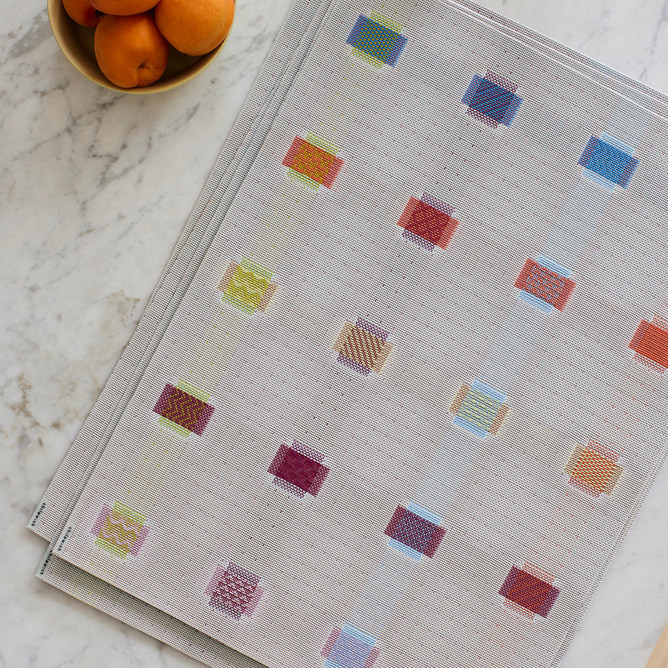Chilewich Sampler placemat in Multi, lifestyle detail