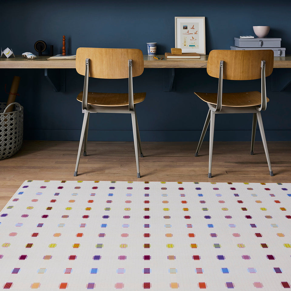 Sampler / Multi woven floor mat by Chilewich, interior setting