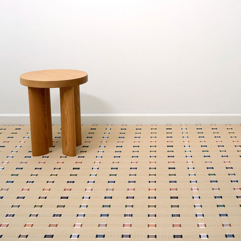Sampler / Wheat woven floor mat by Chilewich, interior setting