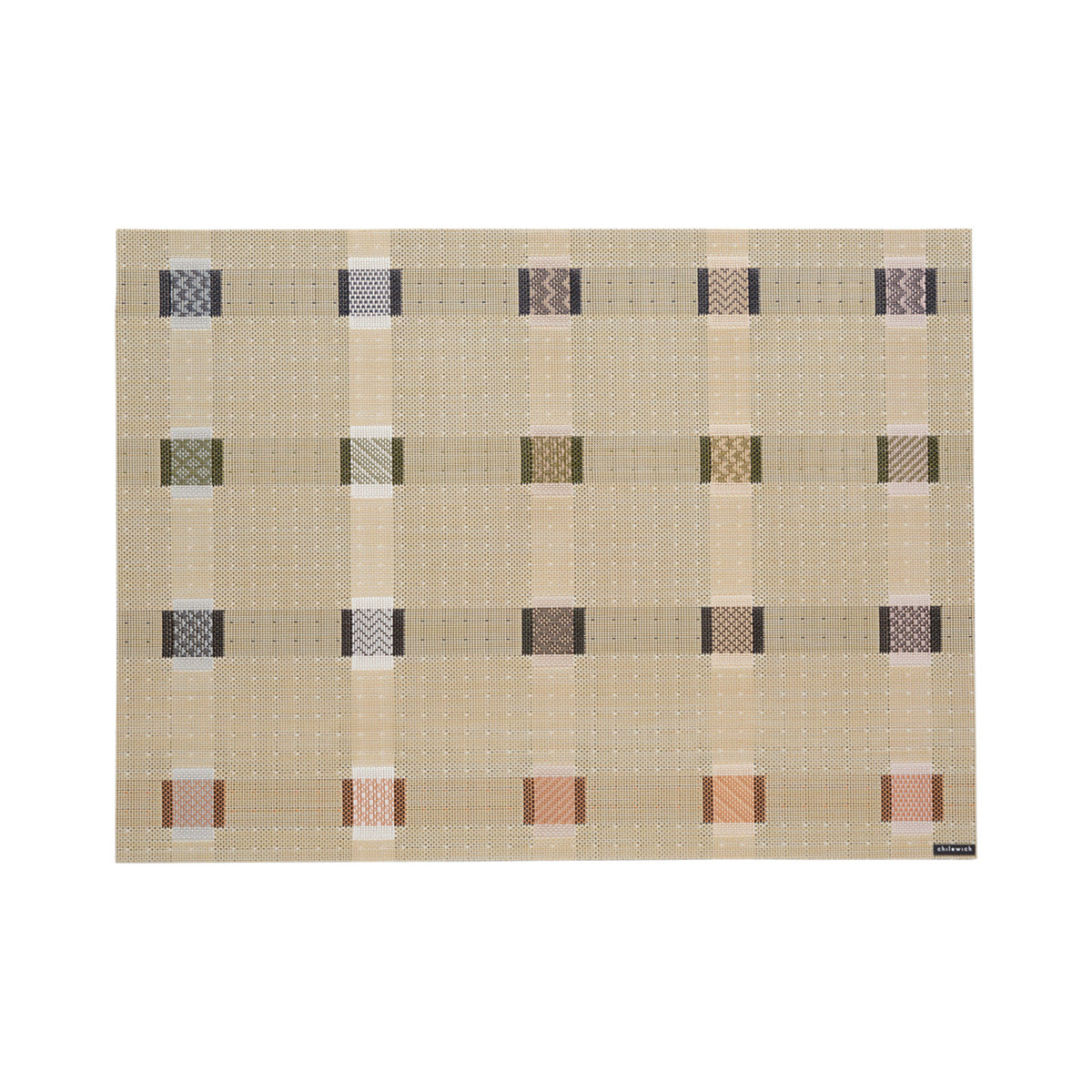 Chilewich Sampler in Wheat, rectangle on a white background