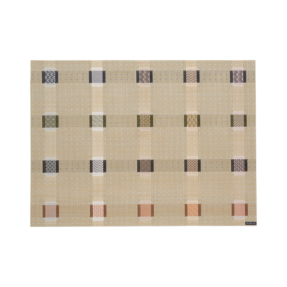 Chilewich Sampler in Wheat, rectangle on a white background