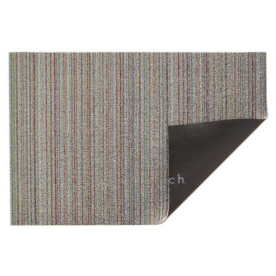 Soft Multi Skinny Stripe Shag Mat by Chilewich