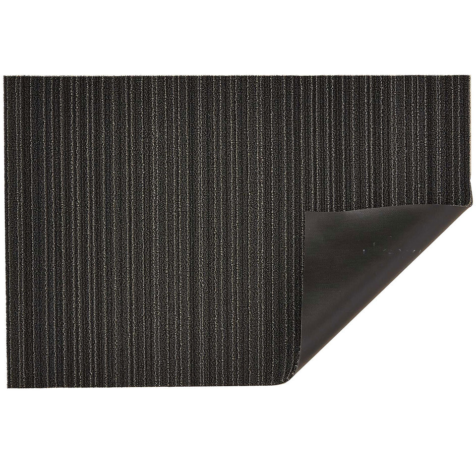 Steel Skinny Stripe Shag Mat by Chilewich