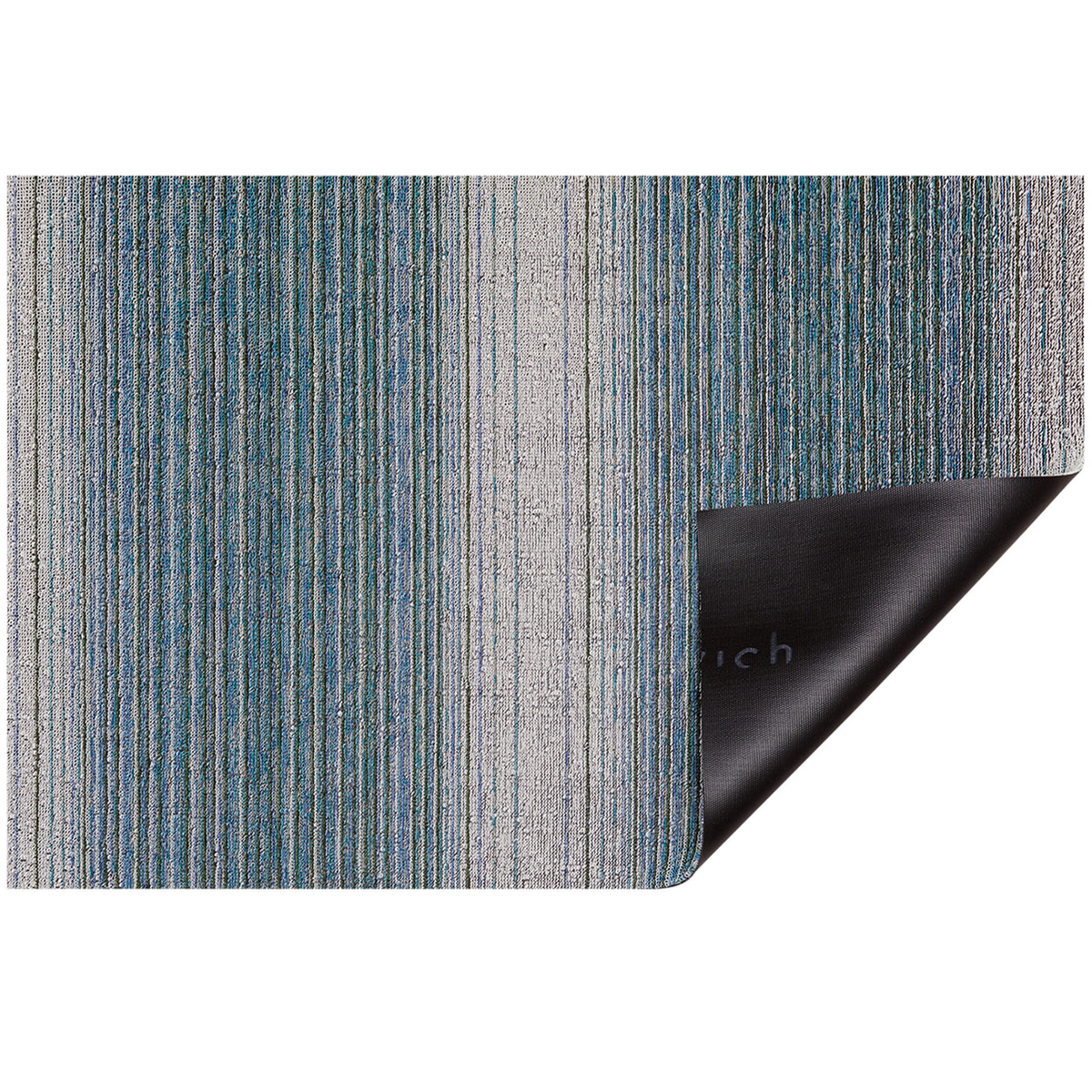 Lagoon Fade Stripe Shag Mat by Chilewich