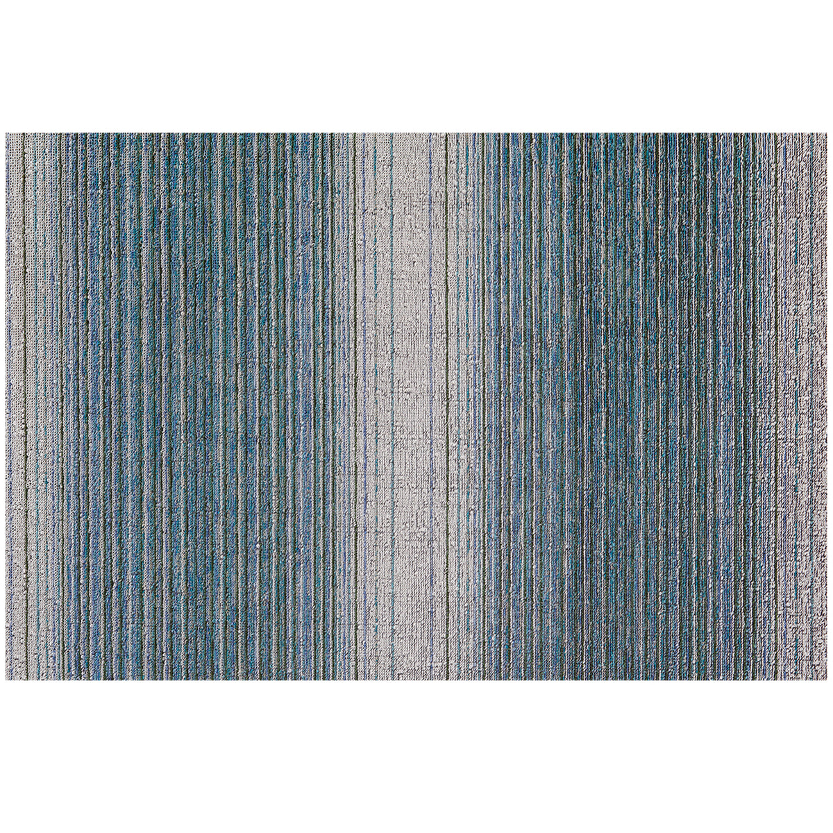 Lagoon Fade Stripe Shag Mat by Chilewich
