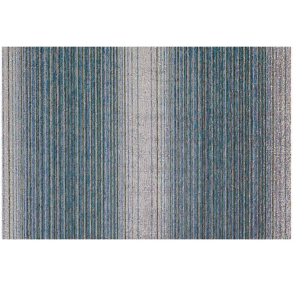 Lagoon Fade Stripe Shag Mat by Chilewich