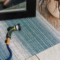 Lagoon Fade Stripe Shag Mat by Chilewich